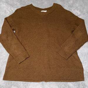 Madewell Greensboro Button-Back Sweater Heather Cinnamon Size S